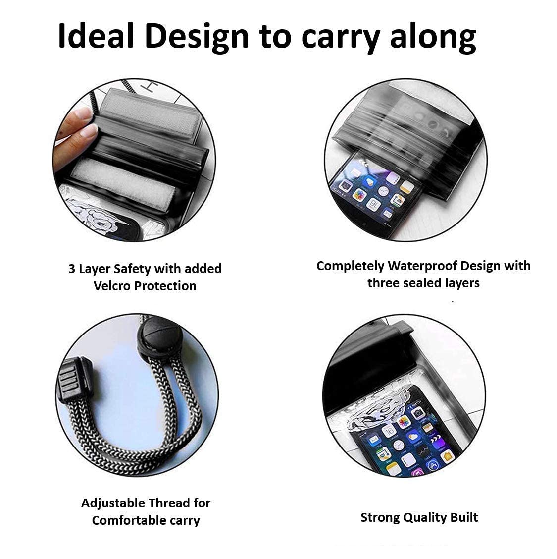 Water Proof Mobile Phone Pouch (Pack of 3)